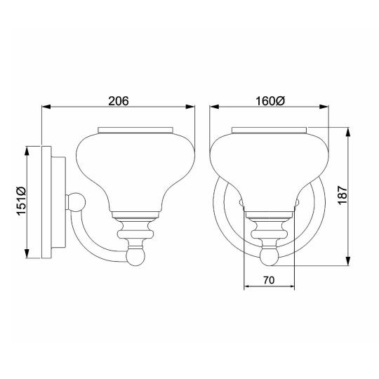 elegans arany polgari vizallo ip vedett falikar lampa furdoszoba kulter uvegburas klasszikus mediterran vintage lampak 2.jpg